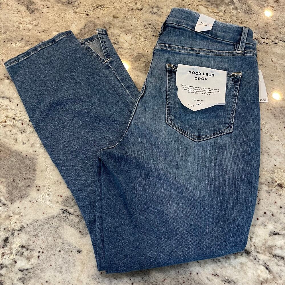 Good American Good Legs Cropped Jean 14 NEW